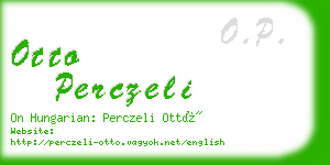 otto perczeli business card